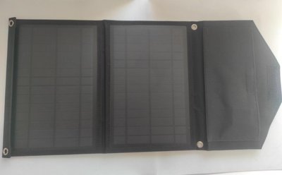 Складаний сонячний зарядний пристрій Solar panel 14 W 2xUSB вихід Сонячна панель (Чорний)