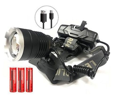 Налобний ліхтар X-Balog BL-A2-P50 + Powerbank + microUSB + 3х18650 + 3 режими