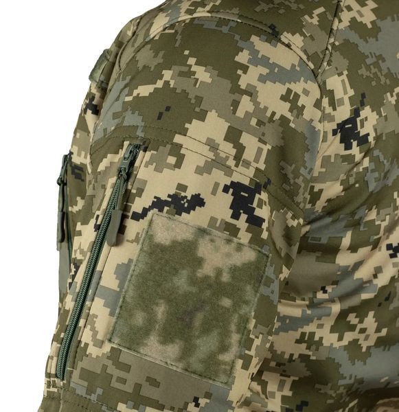 Мужская зимняя теплосохраняющая куртка SoftShell Max-Heat ММ-14 с капюшоном (Пиксель ВСУ) S