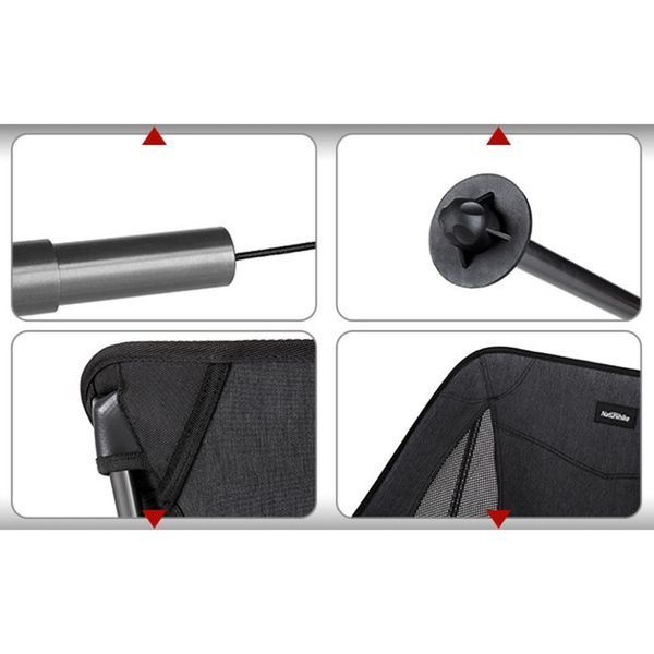 Стул складной Naturehike Stellaluna L04 CNK2450JJ015 алюминий размер M (Черный)