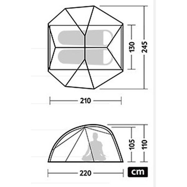 Намет двомісний полегшений Naturehike Star River UL CNK2450WS022 (Коричневий)