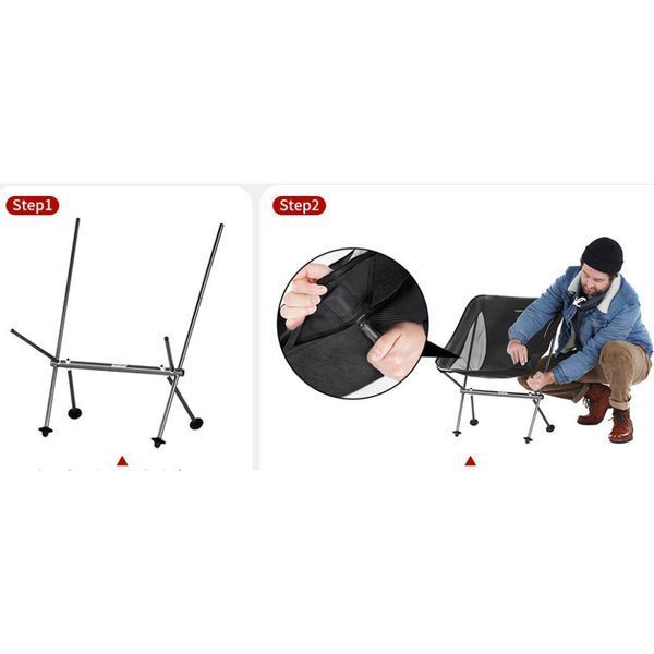 Стул складной Naturehike Stellaluna L04 CNK2450JJ015 алюминий размер M (Черный)