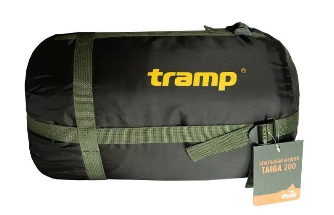 Спальный мешок Tramp Taiga 200 Оливковый (Правосторонний)