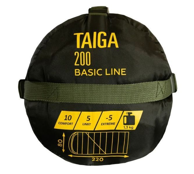 Спальный мешок Tramp Taiga 200 Оливковый (Правосторонний)