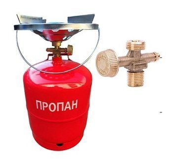 Кемпинговый комплект (газовый баллон и горелка) A003 (5кг 12л)