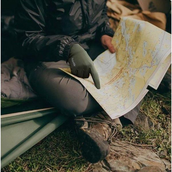 Трикотажні рукавички з покращеним хватом Naturehike NH20FS032 (Оливковий) розмір XL
