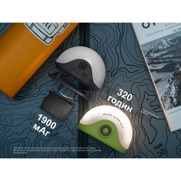 Фонарь кемпинговый Fenix CL20R V.2.0 с красным светом 13 режимов Черный