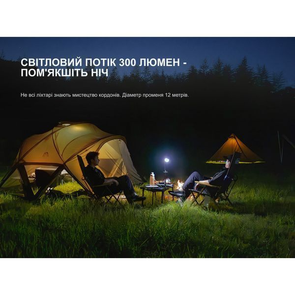 Фонарь кемпинговый Fenix CL20R V.2.0 с красным светом 13 режимов Черный