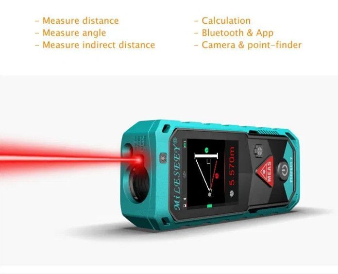 Лазерная рулетка Mileseey P7 80 м 3D уровень угломер камера IP65