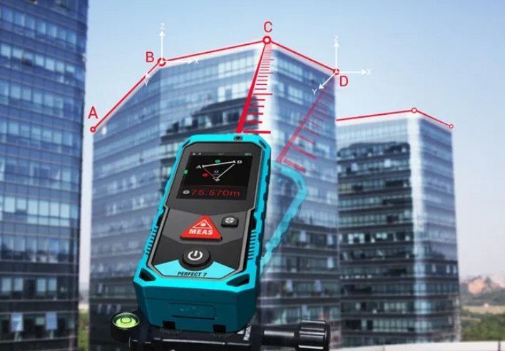 Лазерная рулетка Mileseey P7 80 м 3D уровень угломер камера IP65