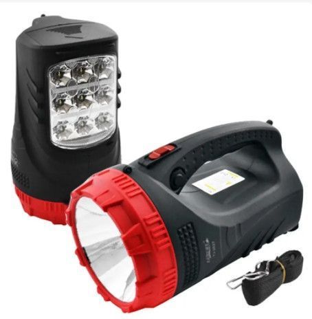 Ліхтар похідний акумуляторний YJ-2827 3W + 9led прожектор + 3 режими