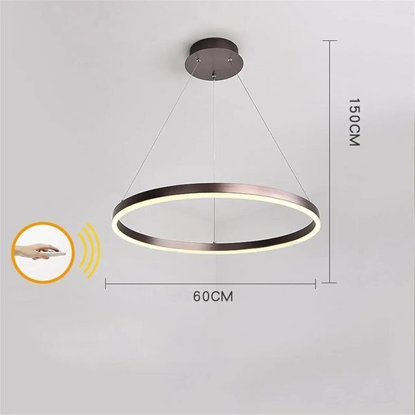 Світлодіодна люстра Олімпія PJ812 Coffee 60см