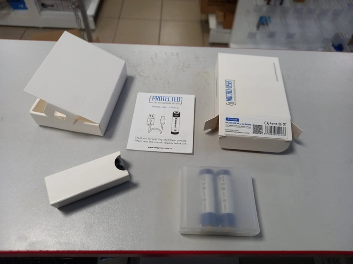 Акумулятор 14500 Keeppower Li-ion R6 1950mAh/2bl (P1450U1 AA)