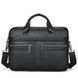 Чоловіча сумка-портфель для ноутбука Tiding Bag (39x 28 &times; 6 см) з натуральної шкіри Чорний