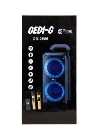 Колонка BIG Gedi 2809 bluetooth с микрофоном (260х245х556) USB/MP3/FM/BT/TWS black