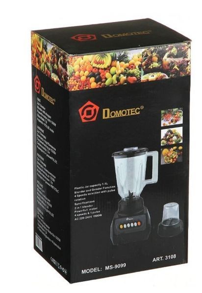 Блендер Domotec MS-9099 з кавомолкою Black