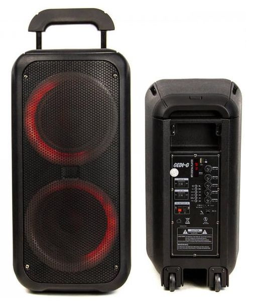 Колонка BIG Gedi 2809 bluetooth с микрофоном (260х245х556) USB/MP3/FM/BT/TWS black