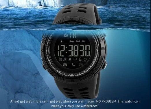 Розумний наручний годинник Skmei 1250 Smart Clever (Чорний)