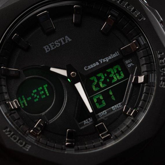 Чоловічий наручний годинник Besta Jocker (Чорний)