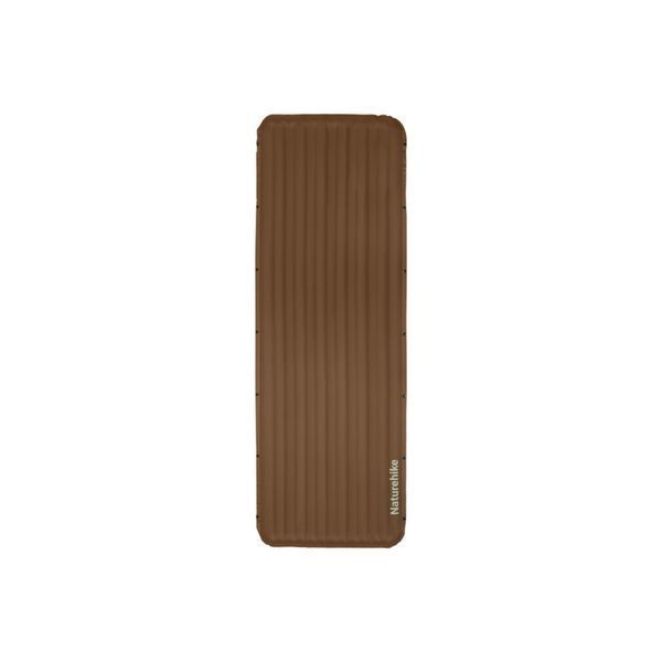 Матрас надувной одинарный Naturehike CNK2450WS034 (95 мм) с мешком для надувания Коричневый