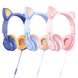 Накладные наушники Hoco W36 Cat ear headphones + микрофон Синий