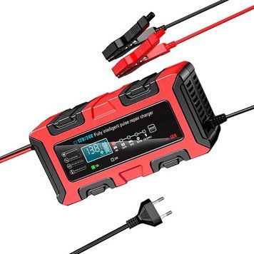 Зарядний пристрій Foxsur Foxsur 12 V 10 A &mdash; 24 V 5 A BC122410F з режимом блока живлення (Червоний)