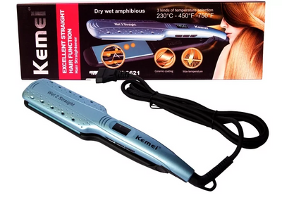 Випрямляч праска для волосся Kemei Km-9621