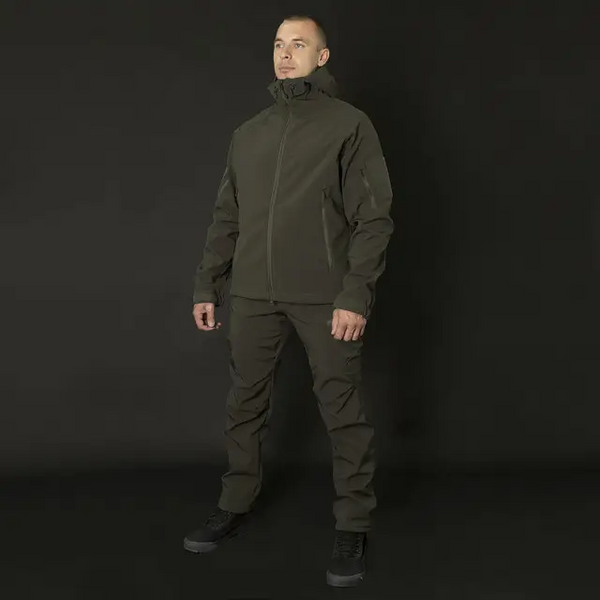 Военный штормовой ветро-влагозащитный костюм Softshell Gen.II (Оливковый) M