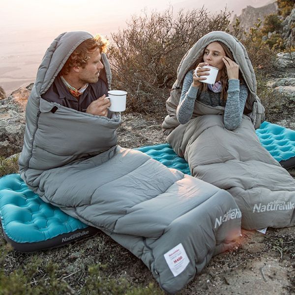 Спальный мешок с капюшоном Naturehike M300 CNK2350WS023 правый (Серый) Слева (L)