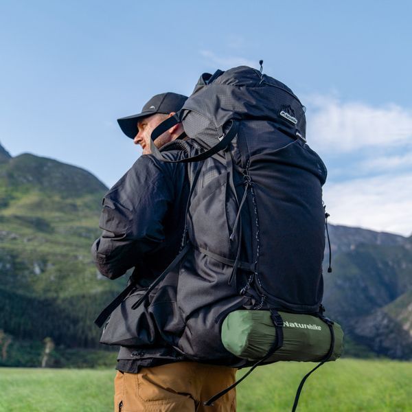 Матрас надувной одинарный Naturehike CNK2550WS019 (65мм) с мешком для надувания Синий