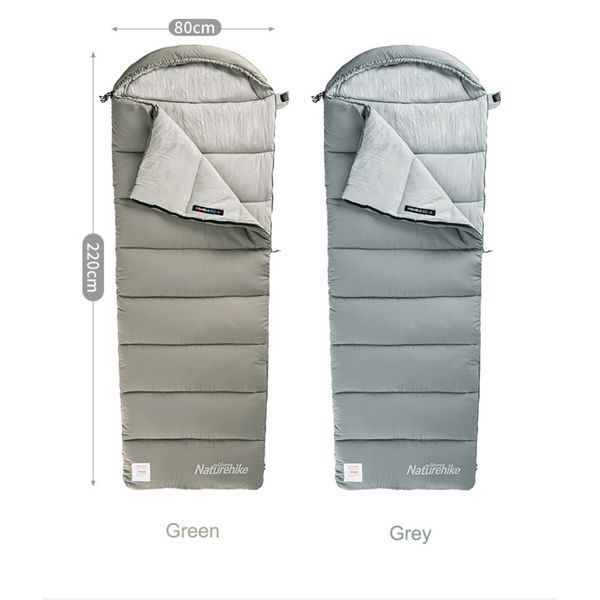 Спальный мешок с капюшоном Naturehike M300 CNK2350WS023 правый (Серый) Слева (L)