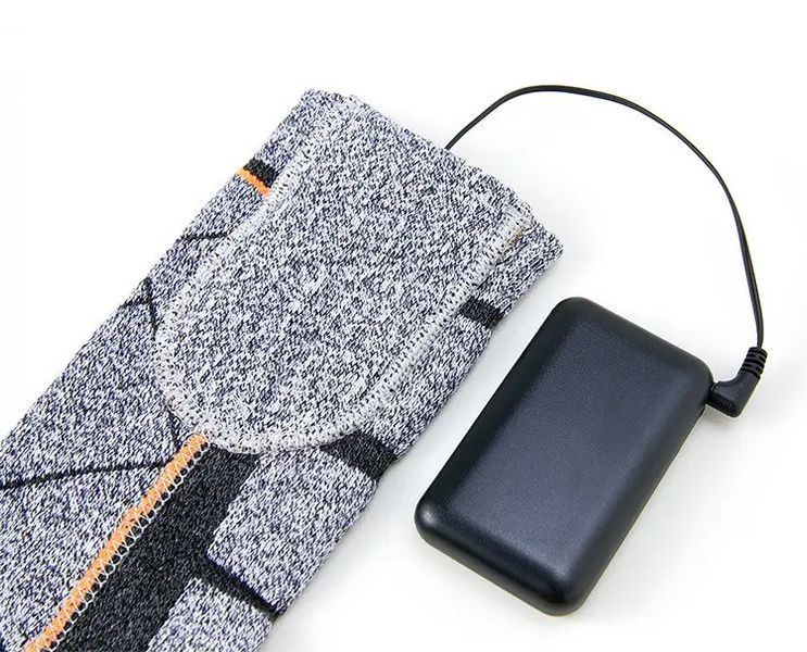 Шкарпетки з підігрівом ZBHSWZ02 і блоком 5000mAh 38-44р. (Сірий з чорним)