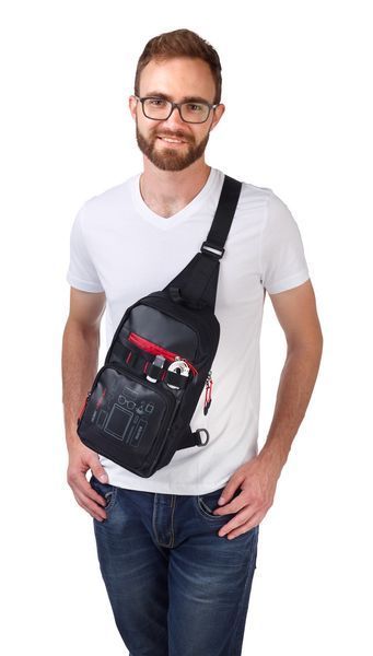 Рюкзак міський Troika Cross Bag 5 л через плече Чорний