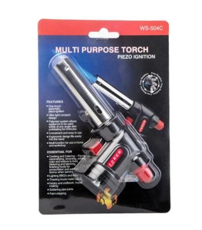 Газовий пальник Multi Purpose Torch 504C з автоматичним п'єзорозпалом