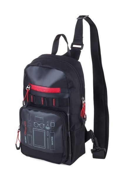 Рюкзак міський Troika Cross Bag 5 л через плече Чорний