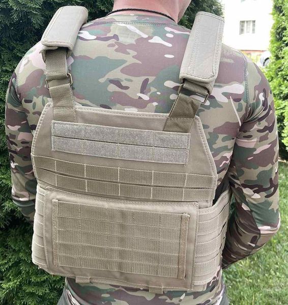 Плитоноска з підсумками Кордура 1000D + 4 кишені для магазинів (без плит) Койот