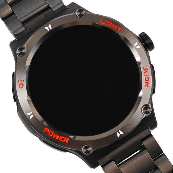 Умные смарт часы Smart Advanture Steel Black з компасом (2 ремешка)