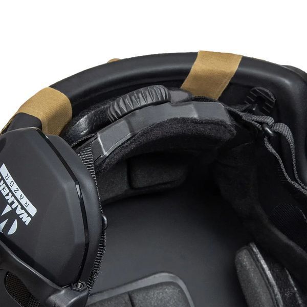 Тактический шлем Fast Helmet NIJ IIIA + наушники Walkers Razor Slim + чебурашки + кавер (XL)