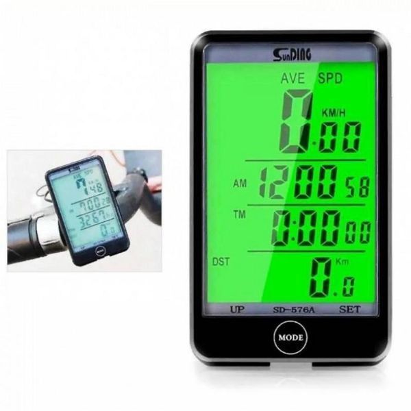 Бездротовий велокомп'ютер SunDing SD-576C waterproof + 27 функцій + підсвічування 2.5 дюйм