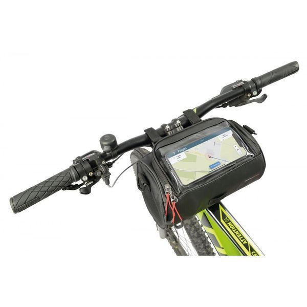 Сумка велосипедна на кермо Troika Bike 4 л із сенсорним екраном Чорний