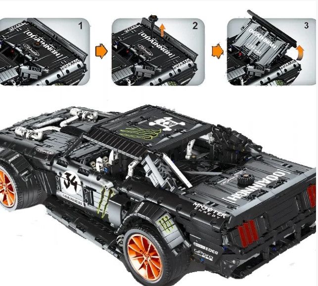 Конструктор Lepin Technic 23009 Ford Mustang Hoonicorn V2 с мотором - 3168 дет.