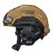 Тактический шлем Fast Helmet NIJ IIIA + наушники Walkers Razor Slim + чебурашки + кавер (XL)