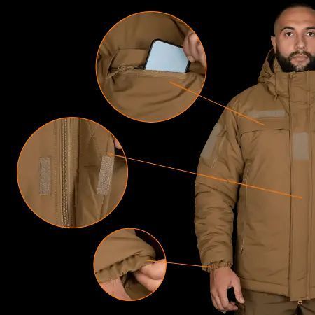 Тактическая теплая мужская куртка Patrol System 3.0 Койот S