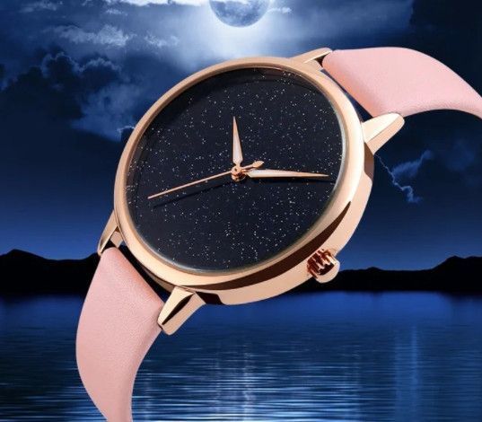Женские часы Skmei 9141 Moon (Розовый)
