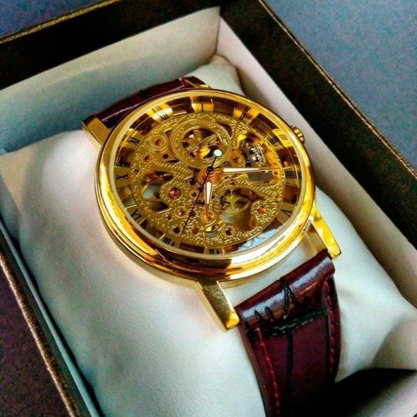 Классические женские часы Winner Gold Brown