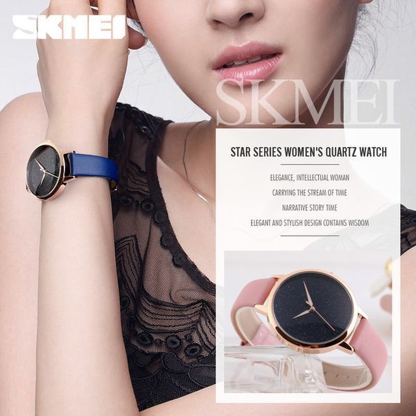 Женские часы Skmei 9141 Moon (Розовый)