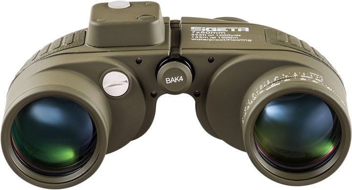 Бінокль морський Admiral 7x50 Military floating compass reticle Зелений