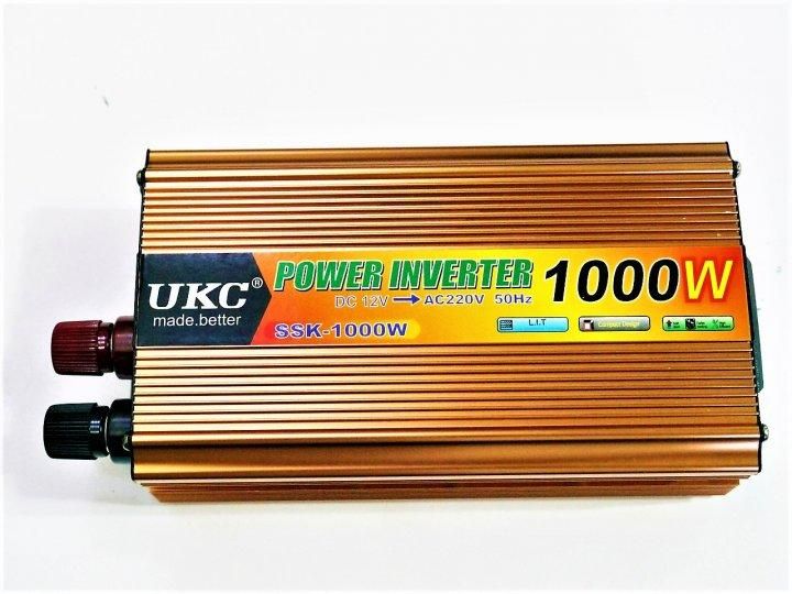 Универсальный автомобильный инвертор UKC 12V/220V 1000W преобразователь напряжения