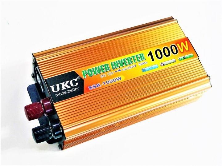 Универсальный автомобильный инвертор UKC 12V/220V 1000W преобразователь напряжения