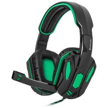 Игровые наушники Defender Warhead G-275 1.8м Зелено-черные